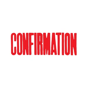 X-Stamper Pre-inked Re-inkable Self Inking Message Stamp CONFIRMATION Red 1022 - Picture 1 of 3