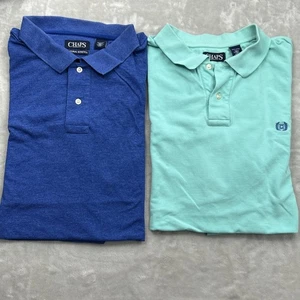 Chaps Polo Para Hombres 3XLT Azul Verde Lote Elastizado Golf Clásico Cresta Bordada - Imagen 1 de 10