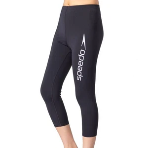 Speedo Swim Pants 3/4 Cropped Trousers Sun Protection UPF 50+ Black UK 12 - Picture 1 of 12