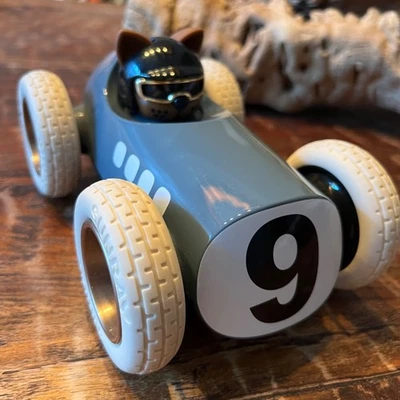 Playforever Midi Scrambler Toy Car With Cat Driver In Blue & White - Image 1 of 4