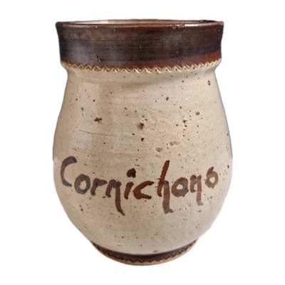 Ancien Pot A Cornichons En Grès Signé FORD (A Identifier) Collection Céramique - Photo 1/4