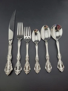 ONEIDA Stainless Flatware MICHELANGELO 6 PIECES Holidays Every Day! GORGEOUS! - Picture 1 of 7