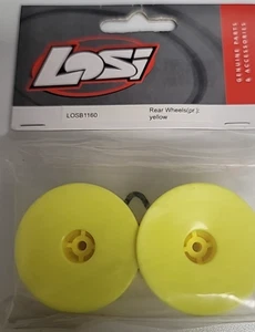 LOSI LOSB1160 REAR WHEELS (PAIR) YELLOW - Picture 1 of 3
