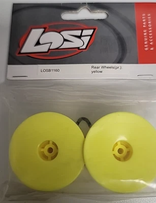LOSI LOSB1160 REAR WHEELS (PAIR) YELLOW - Image 1 of 3