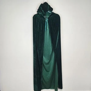 Grüner Umhang mit Kapuze langes Gewand Cape Mittelalter Renaissance Cosplay Erwachsene Einheitsgröße - Bild 1 von 6