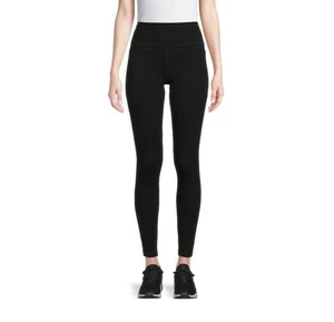 Athletic Works Women's Stretch Cotton Blend Ankle Leggings with Side Pockets, M - Picture 1 of 6