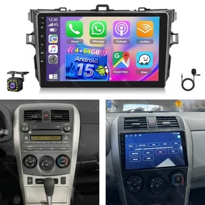 4+64GB For Toyota Corolla 2009-2013 Car Stereo Radio Android 15 Carplay CAM BT - Picture 1 of 12