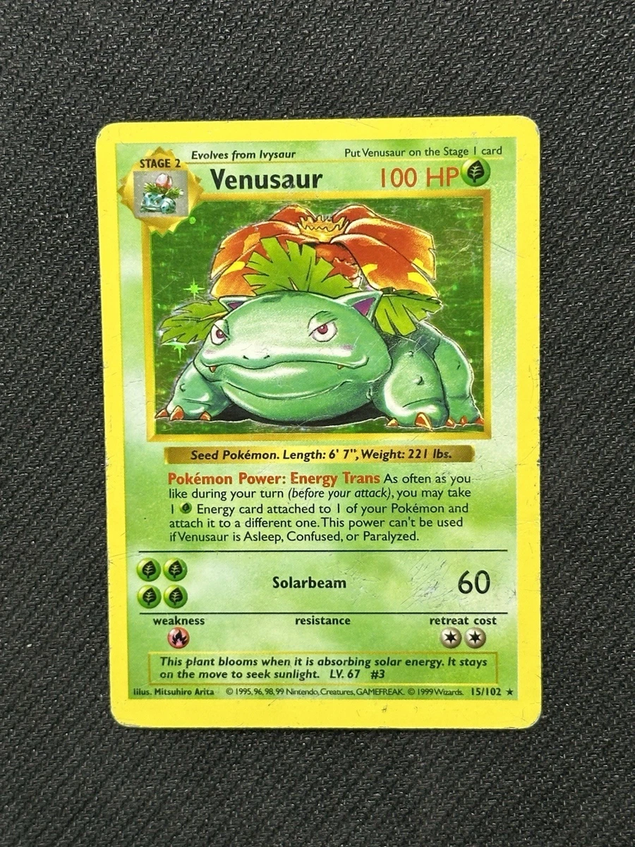 Venusaur Pokémon TCG Shadowless Individual Collectible Card Game