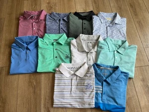 Lot 10 Mens Mint NCR CC Golf Polo Shirts Sz Large Mint Dayton Ohio Logo Tech $$$ - Picture 1 of 18
