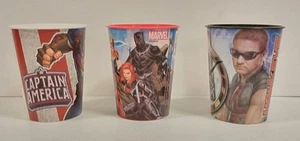 Marvel Avengers 16 Oz Party Drink Cups Set of 3 Avengers Hawkeye Captain America - Picture 1 of 5
