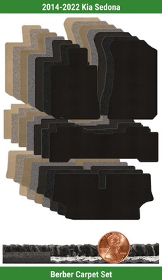 Lloyd Custom берберский коврик комплект для 2014-2022 Kia Sedona (4 штуки) #V7K - Изображение 1 из 4