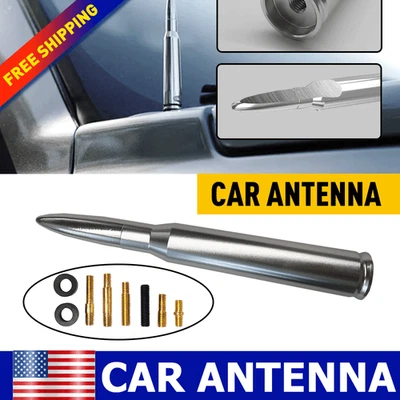 ANTENA BALA PLATEADA 50CAL PARA GMC CHEVROLET SILVERADO 1500/2500/3500/SIERRA 1 Foto 1 de 4