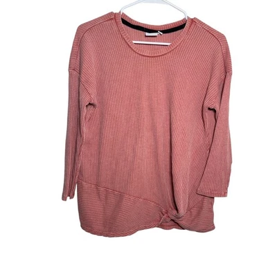 Blusa para mujer New Directions térmica media manga 3/4 waffle top camisa Foto 1 de 4