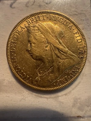 1898 Great Britain Gold Full Sovereign (.2354 oz) - Victoria Matron - Image 1 of 2