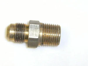 1/2x1/2 MALE CONNECTOR SAE 45 DEG FLARE BRASS ADAPTER 1/2"x1/2" - Picture 1 of 2