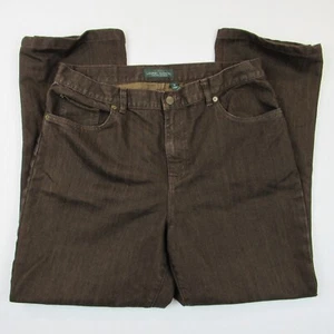 LRL Lauren Ralph Lauren Jeans Women's Size 14 Brown Classic Bootcut Pant - Picture 1 of 16