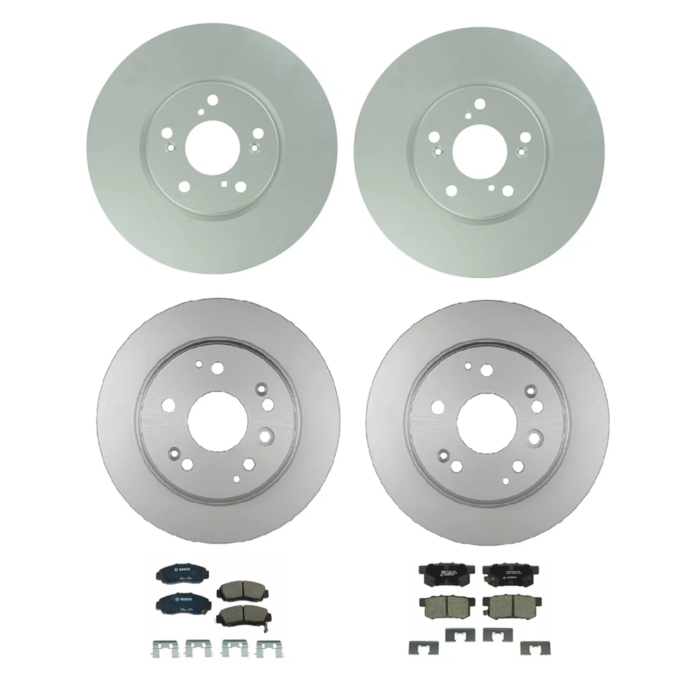 Kit de frenos delanteros Bosch 304,7 mm y traseros 304,7 mm rotores de disco pastillas de cerámica para Honda Foto 1 de 1