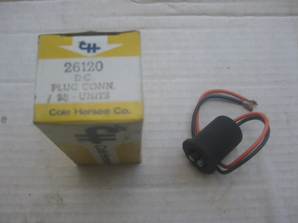 Cole Hersee 26120 conjunto de plugue de lâmpada base padrão, contato duplo, NOS! - Imagem 1 de 1