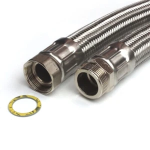 Panzerschlauch DN32 Flexschlauch 1 1/4" Zoll ÜM x AG für Trinkwasser 30cm-2m - Bild 1 von 1