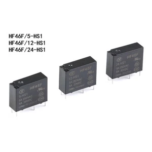 HF46F-005 012 024-HS1 Mini Power Relay 5V/12V/24VDC Normally Open Relay 5A 4-Pin - Picture 1 of 7