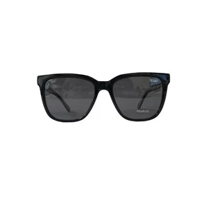 Quay Australia Wired Oversized Square Sunglasses Black Smoke Polarized 48MM - Picture 1 of 5