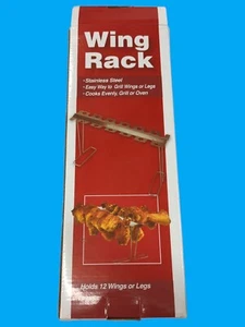 Chicken Wing & Leg Rack Grill Smoker Oven Stainless Steel Roaster BBQ Accessory - Picture 1 of 4