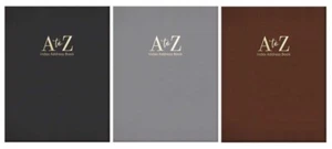 A-Z Index Address Book Leather Look Cover Executive Padded Notebook Midi Size - Picture 1 of 22