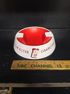 Vintage Ceramic L&M Cigarettes Advertising Ashtray - Picture 1 of 4