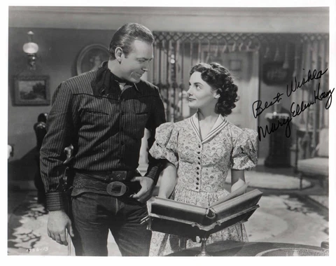 MARY ELLEN KAY SIGNED IN PERSON 10X8 BXW PHOTO WITH ALLAN "ROCKY" LANE Cover