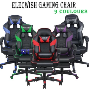 Luxury Executive Massage Gaming Chair Computer Swivel Recliner Home Office Large - Picture 1 of 32