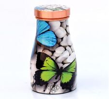 Neuer Designerkrug aus Kupfer mit 3D-Schmetterlings- und Steinflaschendruck...