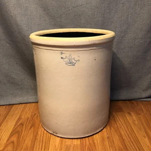 Vintage Roseville 10 Gallon Stoneware Pottery Planter Blue Crown Made in USA - Picture 1 of 8
