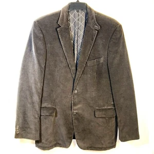 Hugo Boss Corduroy Sport Coat Mens Size 44L Brown Blazer Quilted Lining 2-Button - Picture 1 of 14