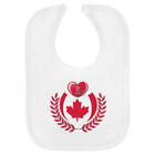 'I Love Canada' Soft Cotton Baby Bib (BI00018532)