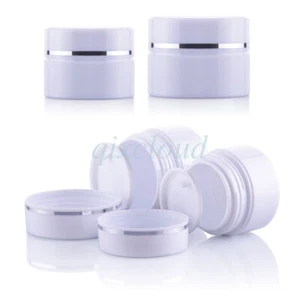 15g 30g Empty White Lotion Lip Cream Cosmetic Jars Balm Storage Tank Container - Picture 1 of 9