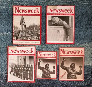 Newsweek Magazine WW II Nazi Germany Lot of 5, 1940-1945 Free Shipping - Picture 1 of 2