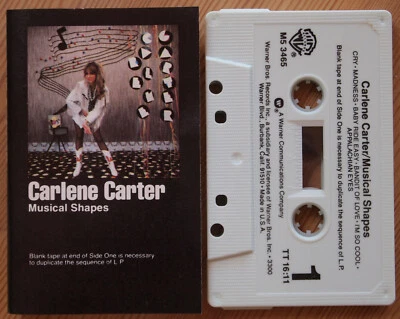 CARLENE CARTER - MUSICAL SHAPES (WARNER M53465) 1980 USA CASSETTE POP COUNTRY - Image 1 of 3