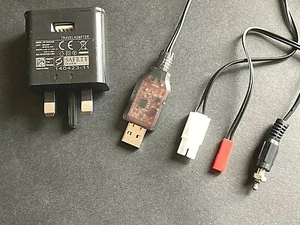RC Battery Charger. Intelligent USB 1.2V 6V 7.2V 9.6V with UK Adaptive Charger  - Picture 1 of 21