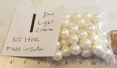 De colección 8mm Sin Agujero Perla Cuentas Bola Mezcla Crema Color Blanco Joyería Artesanía Reparación 5007 Foto 1 de 4