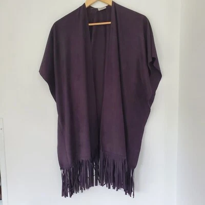LULLA COLLECTION by BINDYA OSFA Brown Open Style Shawl Wrap Fringe Pashmina Soft - Image 1 of 4