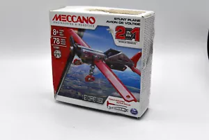 Meccano Engineering & Robotics Metall 2 in 1 Stuntflugzeug Modellbausatz 78 Teile komplett - Bild 1 von 4