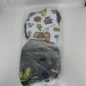 5 Kids Reusable Mask Youth Video Game Controller Eat Sleep Game Triple Action - Picture 1 of 2