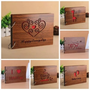 DIY Scrapbook Wedding Photo Album Happy Moments Photo Album with Stickers Gift - Picture 1 of 9