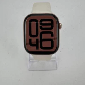 Unlocked Apple Watch Series 10 46MM Rose Gold Aluminum White Sport Band - Zdjęcie 1 z 5