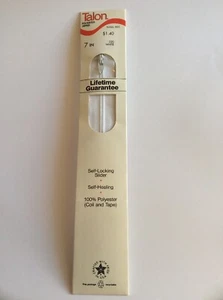 Vtg Nip Talon Metal Zipper + Easy Instructions White 100% Polyester 7" - Picture 1 of 7
