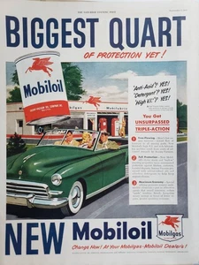 Mobiloil Socony Motor Oil Print Ad 1949 Ephemera Wall Art Decor Mobil Special - Picture 1 of 1