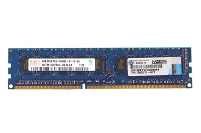 Hynix 4GB 2Rx8 PC3L-10600E-9-10-E0 ECC Unbuffered Server Memory HMT351U7BFR8C-H9 - Image 1 of 2