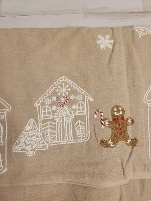 Pottery Barn Gingerbread Holiday Table Throw  50"  - Image 1 of 3