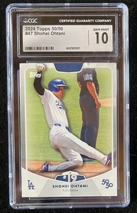 Topps Shohei Ohtani 50/50 SB#47 #93 Los Angeles Dodgers CGC 10 GEM OTTIME CONDIZIONI - Foto 1 di 2