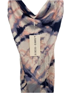 Vestido sin Mangas Saints + Secrets Tie Dye Drapeado Capucha Busto Midi X Pequeño Nuevo con Etiquetas - Imagen 1 de 18